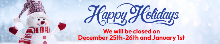 Happy Holidays | We will be closed December 25th-26th and January 1st | Ok Tire Auto Service